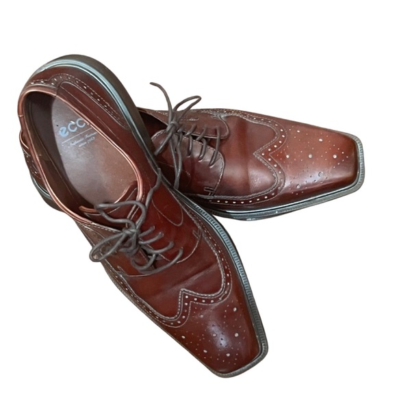Brand new Ecco Leather wing tip Shoes size 45 - Picture 6 of 8
